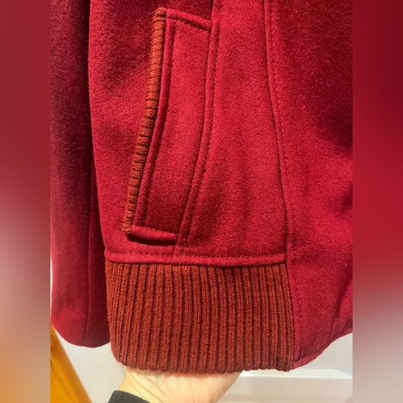Kenneth Cole New York Long Sleeve wool blend jacket maroon size M - Picture 8 of 8
